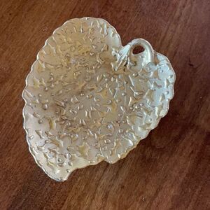 Vintage Weeping Bright 22K Gold Hand Painted Dish